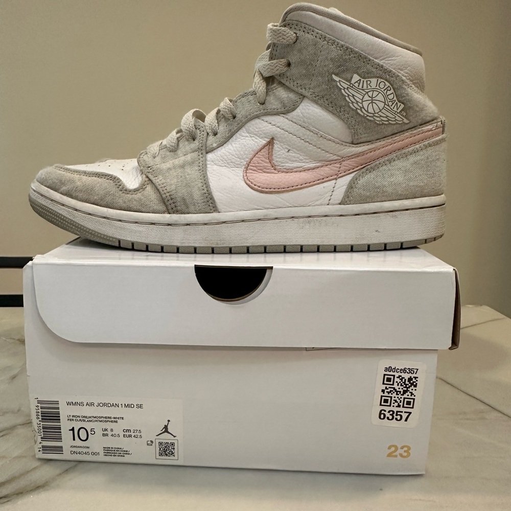 Air Jordan 1 Mid SE white/pink/grey